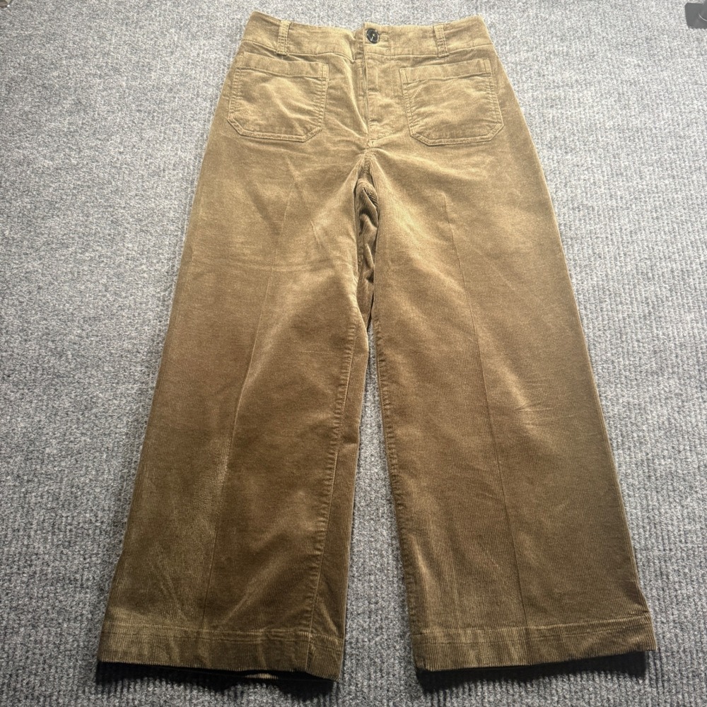 Maeve The Colette Pants Women 28 Brown Wide Leg Corduroy Anthropologie Earthy